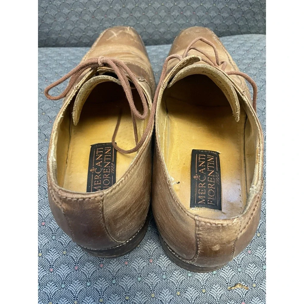 Mercanti Fiorentini Mens Size 8.5 M Wingtip 6881 Brown Mens‎ Dress Shoes